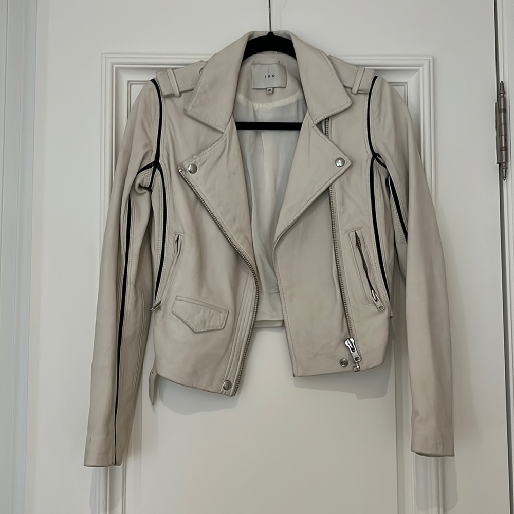IRO leather cropped jacket